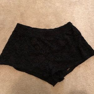Forever 21 Black Lace Stretch Shorts
